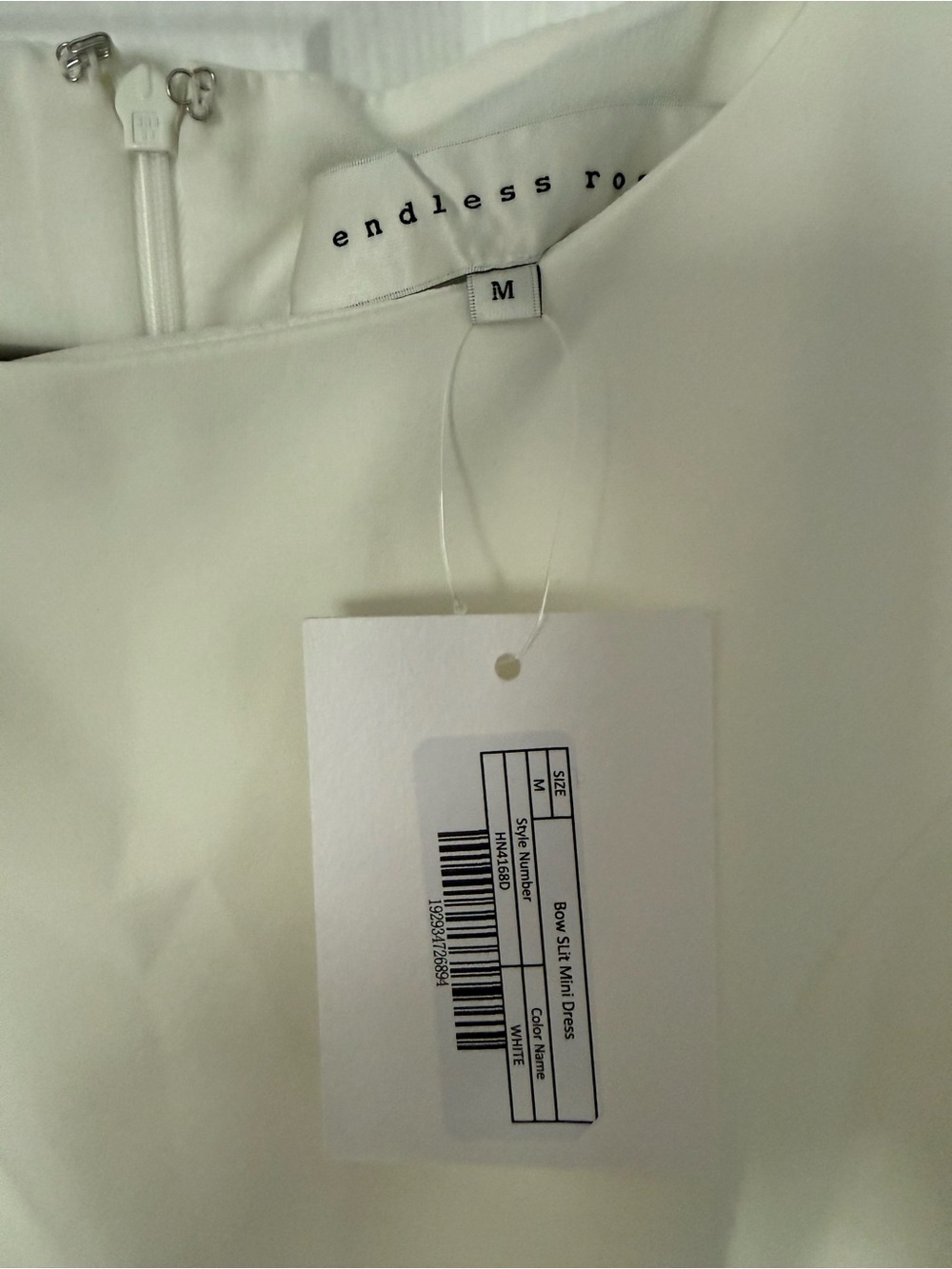 Endless Rose Sleeveless White Dress with Bow Accents - Picture 3 of 4